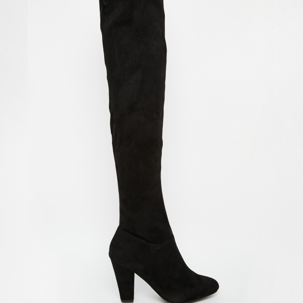 Suede over knee boots